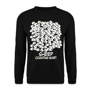 Counting Sheep - Unisex Sweatshirt - black - Front - Alina (178cm) & Michal (187cm)