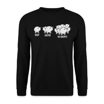 Sheep Shepherd - Unisex Sweatshirt - black - Front - Alina (178cm) & Michal (187cm)