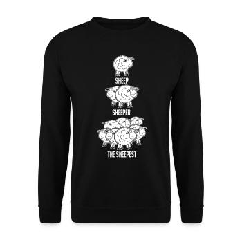 Shepherd Sheep - Unisex Sweatshirt - black - Front - Alina (178cm) & Michal (187cm)