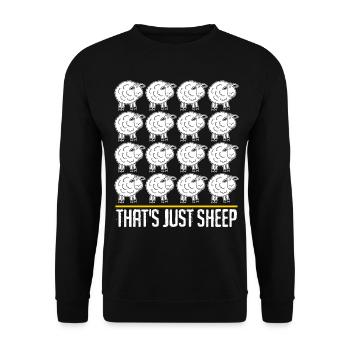 Many Sheep - Unisex Sweatshirt - black - Front - Alina (178cm) & Michal (187cm)