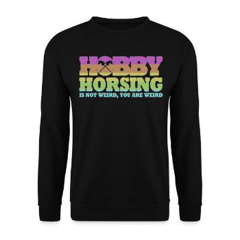 Hobby Horsing with Hobby Horse - Unisex Sweatshirt - black - Front - Alina (178cm) & Michal (187cm)