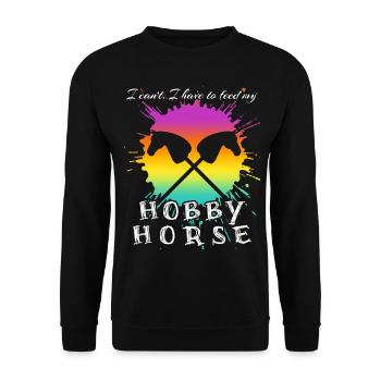 Équitation Hobby Horsing Hobby Horse - Sweat-shirt Unisexe - noir - Devant - Alina (178cm) & Michal (187cm)