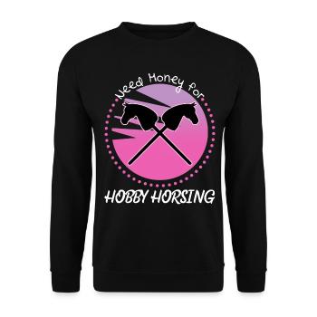 Hobby Cheval Hobby Équitation - Sweat-shirt Unisexe - noir - Devant - Alina (178cm) & Michal (187cm)