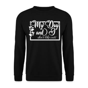 Chien teckel Chiens de berger blanc - Sweat-shirt Unisexe - noir - Devant - Alina (178cm) & Michal (187cm)