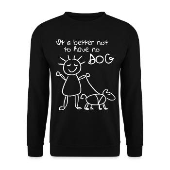 Chien Berger Blanc Teckel Chiens - Sweat-shirt Unisexe - noir - Devant - Alina (178cm) & Michal (187cm)