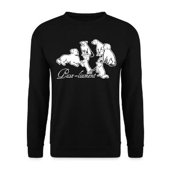 Dog Dogs Joke Dachshund White Shepherd - Unisex Sweatshirt - black - Front - Alina (178cm) & Michal (187cm)