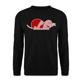 Naked Mole Rat with a Bikini - Unisex Sweatshirt - black - Front - Alina (178cm) & Michal (187cm)