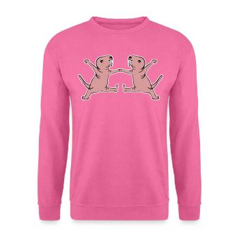 Rats taupes nus dansant Boogie Woogie - Sweat-shirt Unisexe - rose - Devant