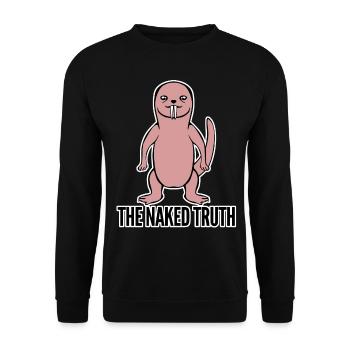 Naked Mole Rat Joke - Unisex Pullover - Schwarz - Vorne - Alina (178cm) & Michal (187cm)