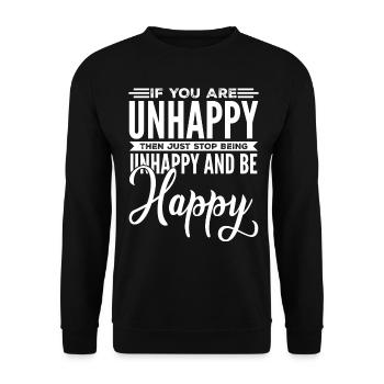 Unhappy Sarcasm Misanthrope Sarcasm Goth - Unisex Pullover - Schwarz - Vorne - Alina (178cm) & Michal (187cm)