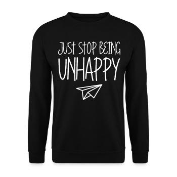 Sarcasm Misanthrope Sarcasm Unhappy Goth - Unisex Pullover - Schwarz - Vorne - Alina (178cm) & Michal (187cm)