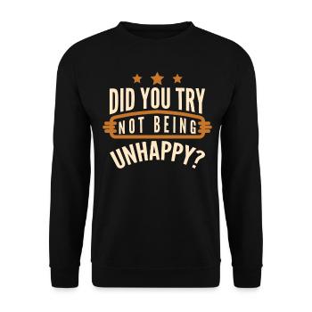 Misanthrope Goth Sarcasm Unhappy - Unisex Sweatshirt - black - Front - Alina (178cm) & Michal (187cm)