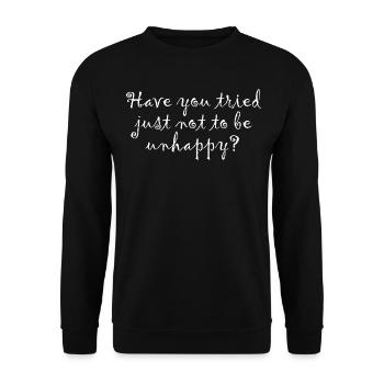 Sarcasm Sarcastic Goth Misanthrope - Unisex Pullover - Schwarz - Vorne - Alina (178cm) & Michal (187cm)