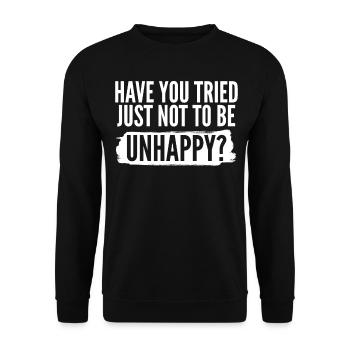 Goth Sarcasm Sarcastic Misanthrope - Unisex Pullover - Schwarz - Vorne - Alina (178cm) & Michal (187cm)
