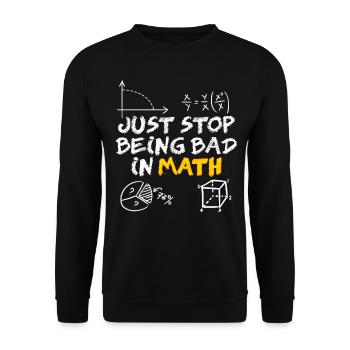 Maths Mathematics Physics Teacher Math - Unisex Pullover - Schwarz - Vorne - Alina (178cm) & Michal (187cm)