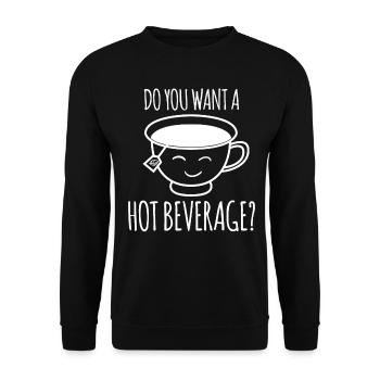 Teapot Tea Cup Tea Mug Tea Bag - Unisex Sweatshirt - black - Front - Alina (178cm) & Michal (187cm)