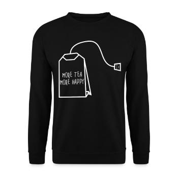 Tea Bag Tea Cup Tea Mug Teapot - Unisex Sweatshirt - black - Front - Alina (178cm) & Michal (187cm)