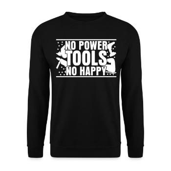 Power Tools Best Electric Tools - Unisex Sweatshirt - black - Front - Alina (178cm) & Michal (187cm)