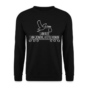 Pregnancy Baby Mama Expecting Pregnant - Unisex Sweatshirt - black - Front - Alina (178cm) & Michal (187cm)