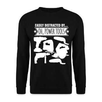 Craftsman Power Tools Best Electric Tool - Unisex Sweatshirt - black - Front - Alina (178cm) & Michal (187cm)