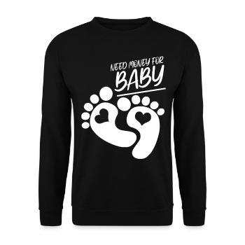 Femme enceinte, Bébé, Mère, Grossesse - Sweat-shirt Unisexe - noir - Devant - Alina (178cm) & Michal (187cm)