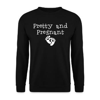 Grossesse Bébé Mère Jolie Enceinte - Sweat-shirt Unisexe - noir - Devant - Alina (178cm) & Michal (187cm)