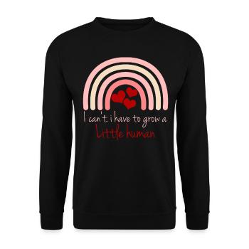 Pregnancy Expecting Pregnant Baby Mother - Unisex Sweatshirt - black - Front - Alina (178cm) & Michal (187cm)