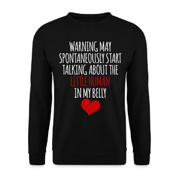 Pregnancy Baby Mother Heart Pregnant - Unisex Sweatshirt - black - Front - Alina (178cm) & Michal (187cm)