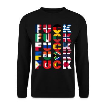 Misanthrope Curse Words Grumpy - Unisex Pullover - Schwarz - Vorne - Alina (178cm) & Michal (187cm)