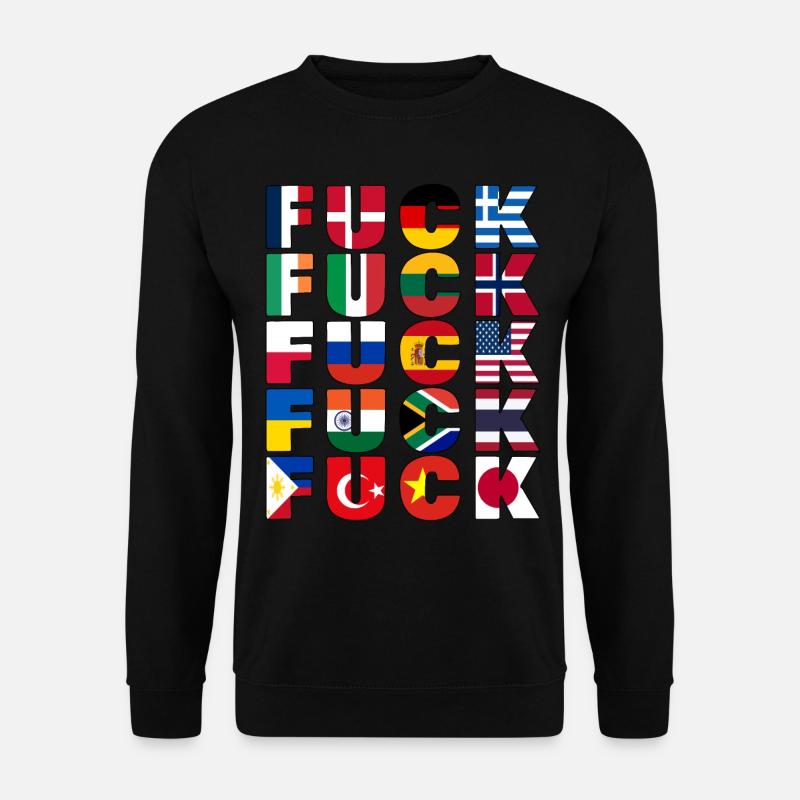 Misanthrope Curse Words Grumpy - Unisex Pullover - Schwarz