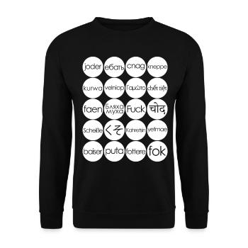 Misanthropist Curse Words Misanthrope - Unisex Pullover - Schwarz - Vorne - Alina (178cm) & Michal (187cm)