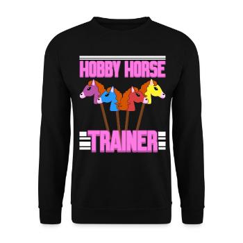 Hobby Cheval Hobby Équitation - Sweat-shirt Unisexe - noir - Devant - Alina (178cm) & Michal (187cm)