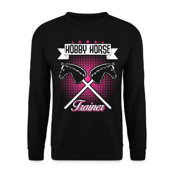 Équitation Hobby Cheval Hobby Horsing - Sweat-shirt Unisexe - noir - Devant - Alina (178cm) & Michal (187cm)