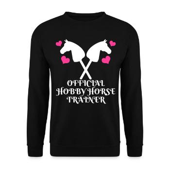 Hobby Horse Hobby Horsing Hobbyhorse - Unisex Sweatshirt - black - Front - Alina (178cm) & Michal (187cm)