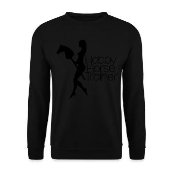 Hobby Horsing Équitation Hobby Cheval - Sweat-shirt Unisexe - noir - Devant - Alina (178cm) & Michal (187cm)