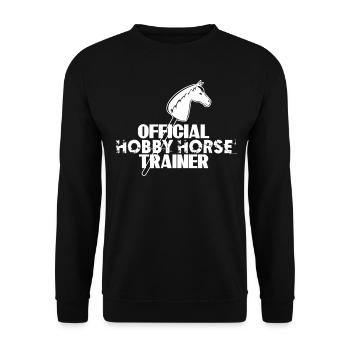 Hobbyhorse Hobby Horse Hobby Horsing - Unisex Sweatshirt - black - Front - Alina (178cm) & Michal (187cm)