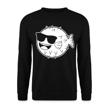 Puffer Fish Lunettes de soleil Pufferfish - Sweat-shirt Unisexe - noir - Devant - Alina (178cm) & Michal (187cm)