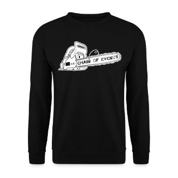 Chainsaw Chain Saw Chainsaws - Unisex Sweatshirt - black - Front - Alina (178cm) & Michal (187cm)
