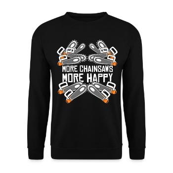 Chainsaws Chainsaw Fire Wood Chain Saw - Unisex Sweatshirt - black - Front - Alina (178cm) & Michal (187cm)
