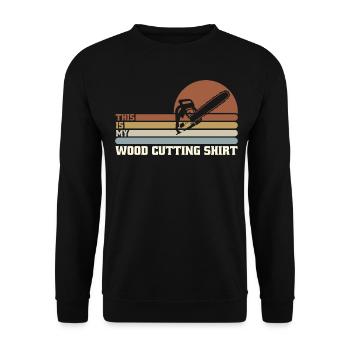 Chain Saw Retro Chainsaws Chainsaw - Unisex Sweatshirt - black - Front - Alina (178cm) & Michal (187cm)