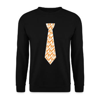 Chain Saw Tie Chainsaws Chainsaw - Unisex Sweatshirt - black - Front - Alina (178cm) & Michal (187cm)