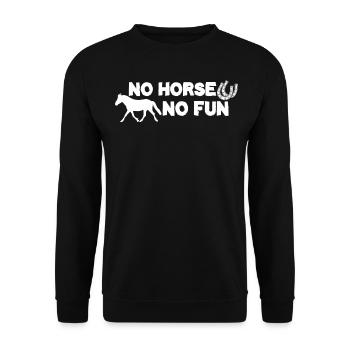Équitation Équitation - Sweat-shirt Unisexe - noir - Devant - Alina (178cm) & Michal (187cm)