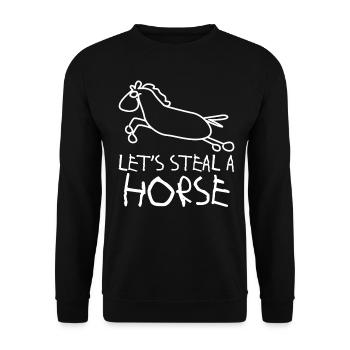 Horse Riding Haflinger Horses Iclander - Unisex Sweatshirt - black - Front - Alina (178cm) & Michal (187cm)