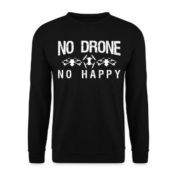 FPV Drone Drones Quadcopter - Unisex Sweatshirt - black - Front - Alina (178cm) & Michal (187cm)