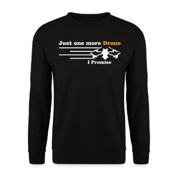 Drones Quadcopter FPV Drone - Unisex Sweatshirt - black - Front - Alina (178cm) & Michal (187cm)