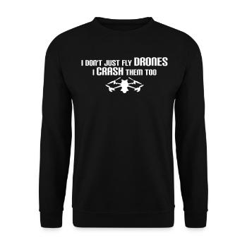 FPV Drone Crash Drones quadricoptères - Sweat-shirt Unisexe - noir - Devant - Alina (178cm) & Michal (187cm)
