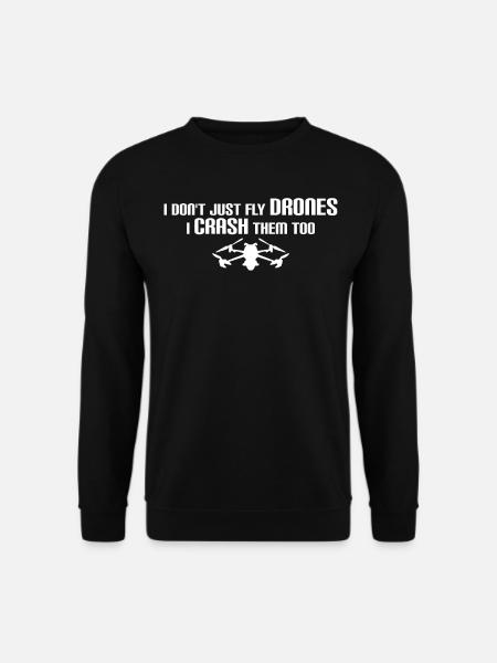 FPV Drone Crash Quadcopter Drones - Unisex Sweatshirt - black