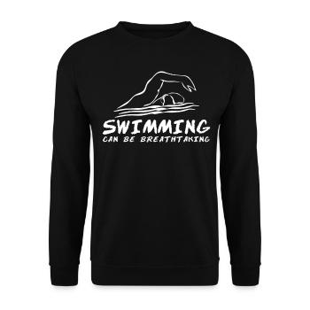 Piscine de nageur de triathlon - Sweat-shirt Unisexe - noir - Devant - Alina (178cm) & Michal (187cm)