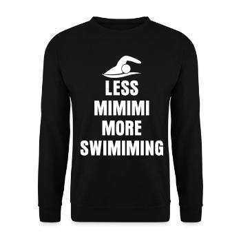 Triathlon Swimmer Swimming Training - Unisex Sweatshirt - black - Front - Alina (178cm) & Michal (187cm)