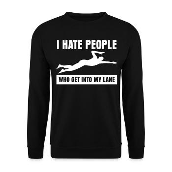 Triathlon Nageur Natation - Sweat-shirt Unisexe - noir - Devant - Alina (178cm) & Michal (187cm)